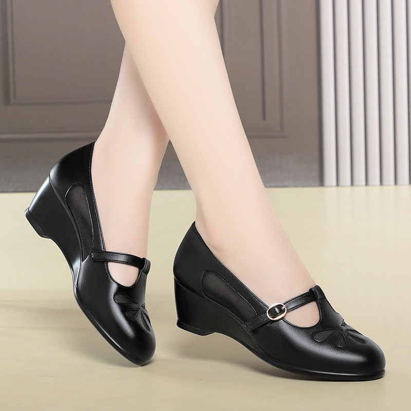 Women'S Shoes Non Slip - Orta Yaşlı Kadınlar Yaz Örgü Kesimli