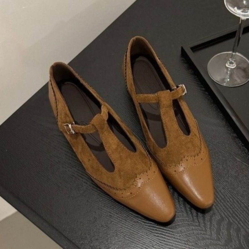 Women'S Shoes Non Slip - Tek Tokalı Askılı Alçak Topuklu Tek