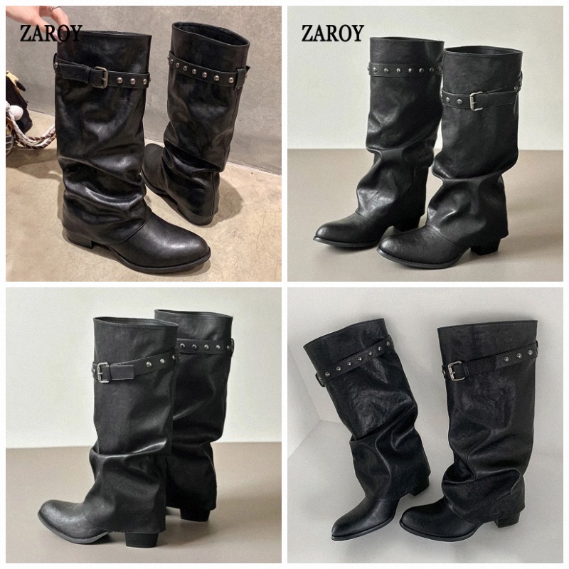 Wide Fit Heels - ZAROY Geniş Baldırlı Diz Üstü Çizmeler