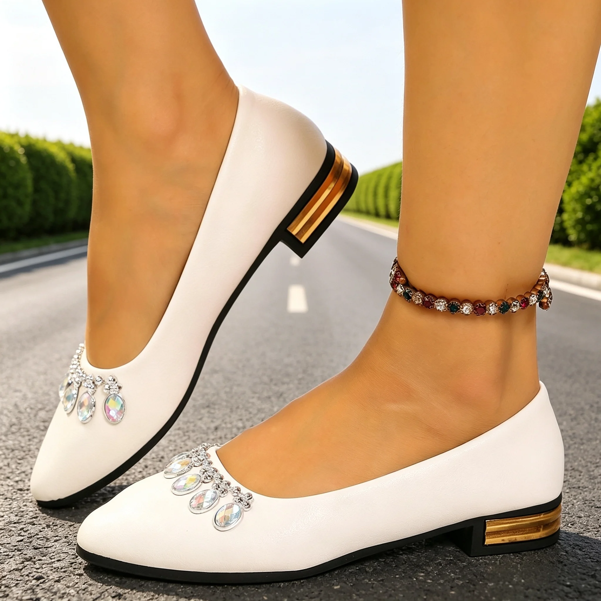 Women'S Shoes Non Slip - Kadın Düz Ayakkabılar Sivri Burun Bale
