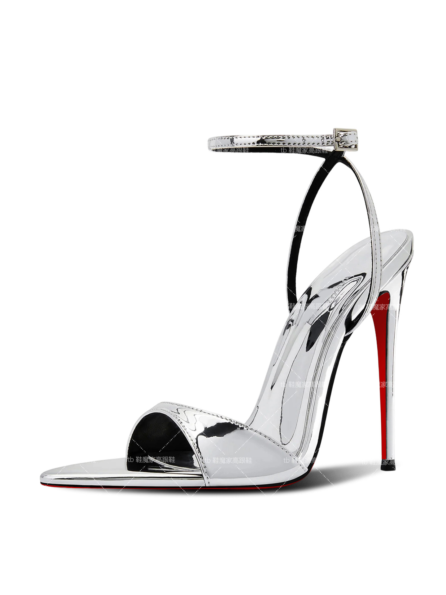 Wide Fit Heels - Yeni Avrupa ve Amerikan Seksi Gümüş