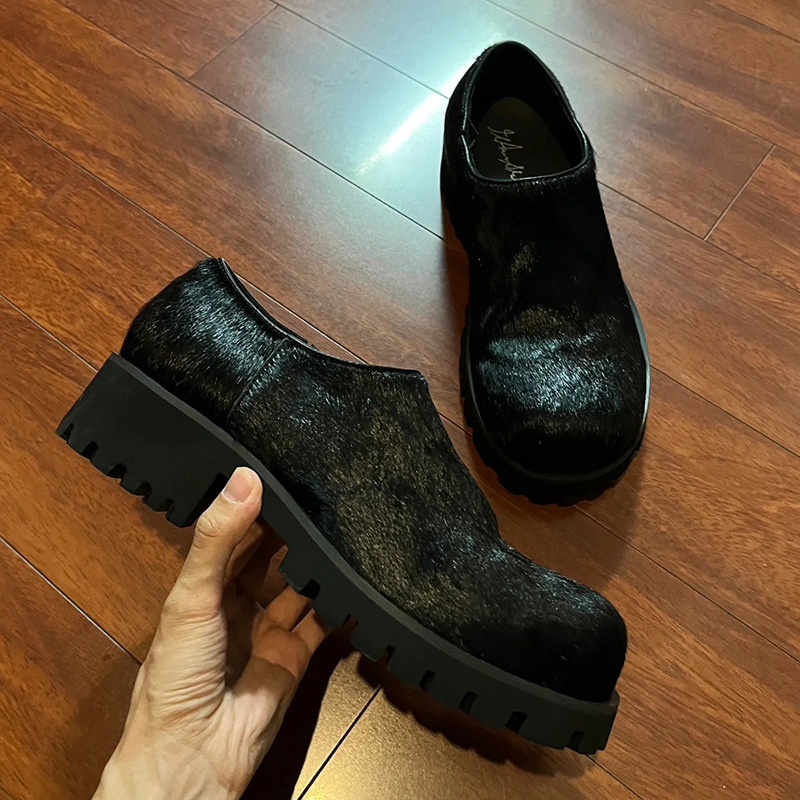 Women'S Shoes Paris - Paris Moda Büyük Kafa Deri Ayakkabı