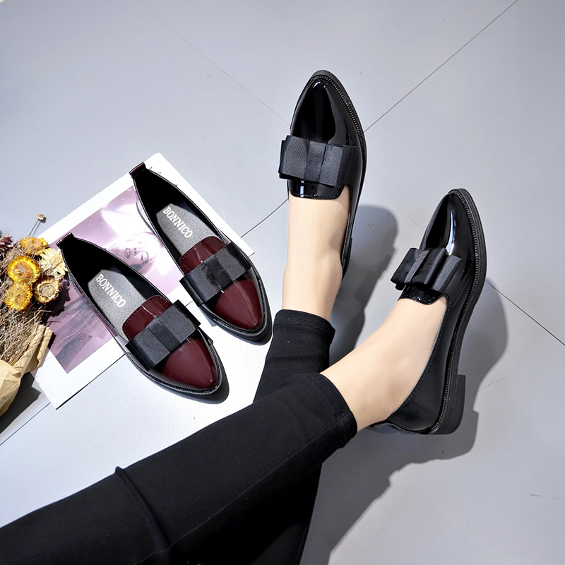 Siyah/Şarap Kırmızısı Rugan De - Women Shoes Formal incelemesi ve fiyatı