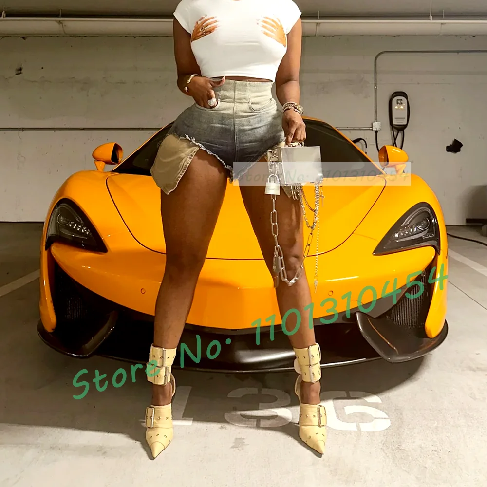Sarı çok tokaları sivri sandal - Wide Fit Heels incelemesi ve fiyatı