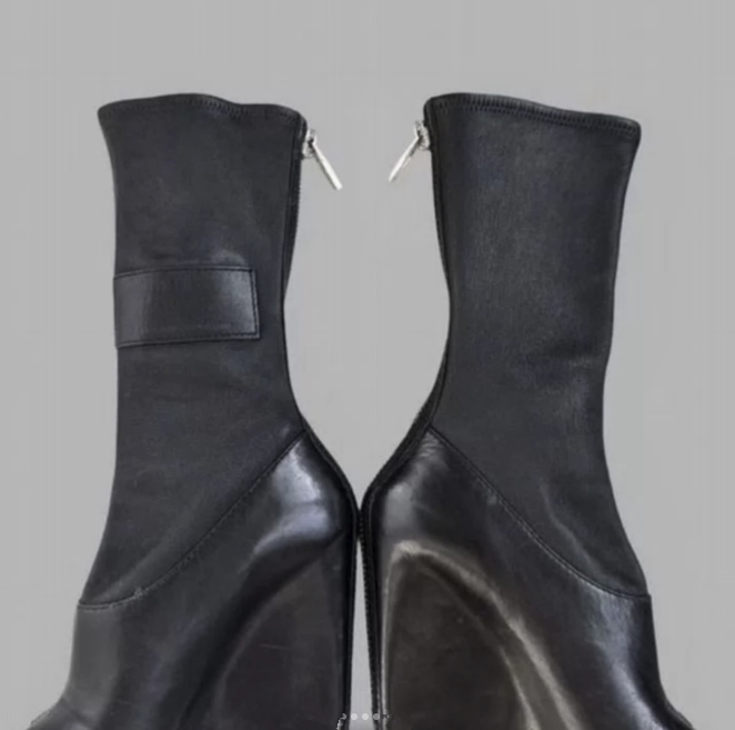 Siyah deri dolgu topuklu peep  - Women'S Shoes Paris incelemesi ve fiyatı