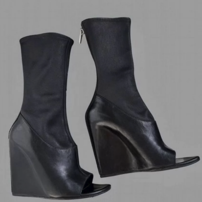 Siyah deri dolgu topuklu peep  - Women'S Shoes Paris incelemesi ve fiyatı