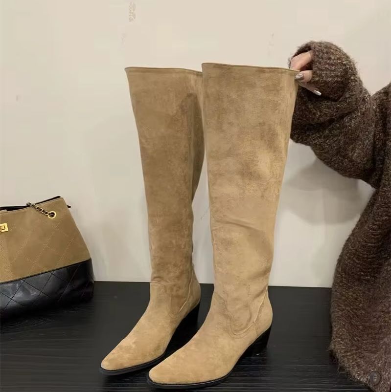 ZAROY Kış Sivri Burun Diz Yüks - Wide Fit Heels incelemesi ve fiyatı