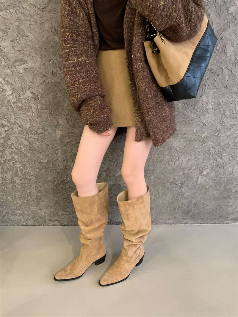 ZAROY Kış Sivri Burun Diz Yüks - Wide Fit Heels incelemesi ve fiyatı