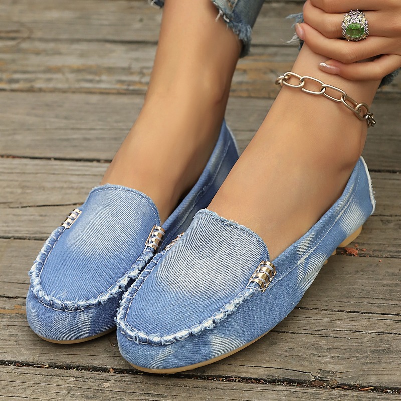 Moda Açık Mavi Kot Mokasenler  - Women Shoes Loafers incelemesi ve fiyatı