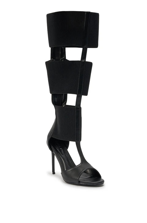 Siyah Geniş Kare Deri Ekose Sa - Wide Fit Heels incelemesi ve fiyatı